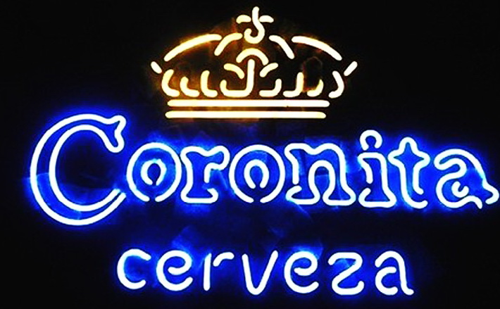 Coronita Cerveza Crown Beer Neon